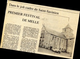 1974 premier festival de Melle (article du Courrier de l’Ouest)