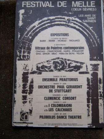 1976 « Année Romane en Poitou Charentes » affiche du Festival