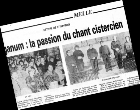 1990 : à l’église Saint-Pierre, l'Ensemble Organum, direction Marcel Peres